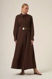 FTZ Women Kadın Cotton Elbise  Kahve 31350