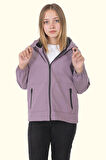 Kız Çocuk Astarlı Su Ve Rüzgar Geçirmez Kapüşonlu Çift Fermuarlı Yağmurluk