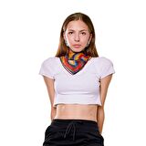 Kandisky Squares With Circles Desenli Bandana