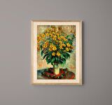 Monet Ayçiçekleri Ahşap Tablo