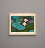 Monet Nilüferler Ahşap Tablo