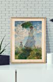 Monet Walking With Parasol Ahşap Tablo