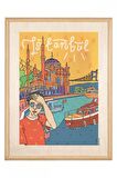İkigai İstanbul Erkek Ahşap Tablo