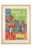 İkigai New York Erkek Ahşap Tablo