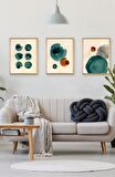 Triple Art Circles Ahşap Tablo