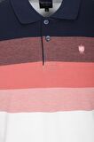 Erkek Polo Yaka Tişört Lacivert Slim Fit Ribanalı Kol Pamuklu Desenli %100 Pamuk T-shirt NCS JEANS 1249