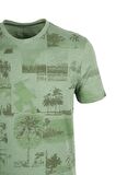 Erkek Çağla Slim Fit Baskılı Bisiklet Yaka %100 Pamuk T-shirt 1983