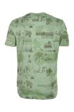 Erkek Çağla Slim Fit Baskılı Bisiklet Yaka %100 Pamuk T-shirt 1983