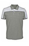 Beyaz Erkek Slim Fit Kırışmaz Polo Yaka Fitil Renk Geçişli Kol Ribanalı %100 Pamuk T-shirt JEANS 1163