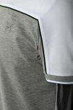 Beyaz Erkek Slim Fit Kırışmaz Polo Yaka Fitil Renk Geçişli Kol Ribanalı %100 Pamuk T-shirt JEANS 1163