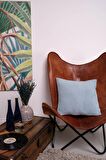 Peraluna FREE PILLOW %100 Organik Pamuk Triko Yastık Kılıfı 45X45 CM Açık Mavi