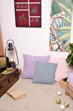 Peraluna FREE PILLOW %100 Organik Pamuk Triko Yastık Kılıfı 45X45 CM Açık Mavi