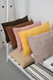 Peraluna FREE PILLOW %100 Organik Pamuk Triko Yastık Kılıfı 60X40 CM Sarı