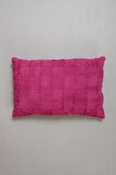 Peraluna FOAM PILLOW Şifon Şerit Triko Yastık Kılıfı 60X40 CM Fuşya