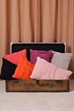 Peraluna FOAM PILLOW Şifon Şerit Triko Yastık Kılıfı 60X40 CM Fuşya