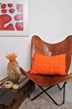 Peraluna FOAM PILLOW Şifon Şerit Triko Yastık Kılıfı 60X40 CM Turuncu