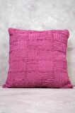 Peraluna FOAM PILLOW Şifon Şerit Triko Yastık Kılıfı 45X45 CM Fuşya