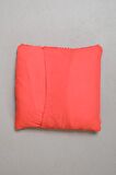 Peraluna FOAM PILLOW Şifon Şerit Triko Yastık Kılıfı 45X45 CM Koral