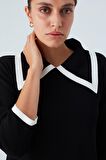 Peraluna GRACE DRESS Rahat Kesim A Form Rayon Kadın Triko Elbise Siyah