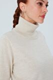 Peraluna VALERIA PULLOVER Boğazlı İnce Kadın Triko Kazak Ekru Melanj