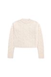 Peraluna ADELINE SWEATER Bisiklet Yaka Saç Örgü Kadın Triko Kazak - Ekru