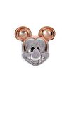 Bayan Mickey Mouse Model Gümüş Charm