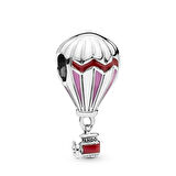 Gümüş Uçan Balon Detaylı Charm