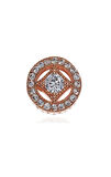 Kadın Rose Gold Renk Taşlı Gümüş Charm