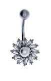 Kadın İnci Detay Çiçek Model Çelik Piercing