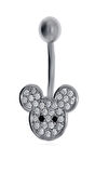 Kadın Mickey Model Çelik Piercing