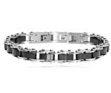 Erkek Siyah Seramik Model Çelik Bileklik