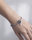 Bayan Gümüş  Bileklik Uyumlu Charm