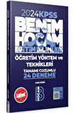 Benim Hocam 2024 KPSS Eğitim Bilimleri Öğretim Yöntem ve Teknikleri Tamamı Çözümlü 24 Deneme