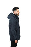 Erkek Polarlı Su Ve Rüzgar Geçirmez Kapüşonlu Kışlık Mont & Kaban & Parka