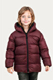 Kız Çocuk Polarlı Kapüşonlu Su Geçirmez Rüzgara Dayanıklı Şişme Kışlık Mont & Kaban