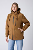 Kadın Kürklü Su Ve Rüzgar Geçirmez Kapüşonlu Kışlık Mont & Kaban & Parka