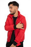 Spor Erkek Astarlı Dik Yaka Mevsimlik Cepli Su ve Rüzgar Geçirmez Mont