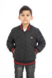 Spor Erkek Çocuk Kolej Yaka Astarlı Su ve Rüzgar Geçirmez Fermuarlı Cep Mont Ceket