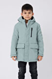 Spor Erkek Çocuk Kürklü Su Ve Rüzgar Geçirmez Kapüşonlu 3 Cep Kışlık Mont & Kaban & Parka