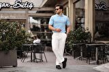 Rahat Kalıp Beli Lastikli Baggy  Pantolon - Ekru