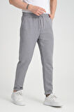 Premium Oxford Örme Duble Paça Erkek Pantolon- Gri