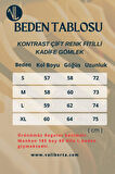 Kontrast Çift Renk Fitilli Kadife Gömlek - Açık Kiremit