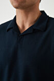 Havlu Kumaş Polo Yaka Erkek T-Shirt - Lacivert