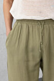 Hafif ve Rahat Müslin Baggy Erkek Pantolon - Haki