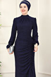 Rüya Tesettür Abiye Lacivert