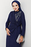 Eylül Tesettür Abiye Lacivert