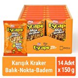 Bifa Escape Mix Kraker - Balık - Nokta - Badem 150 gr x 14 Adet