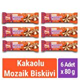 Bifa Baker's Favorite Kakao Kremalı Mozaik Bisküvi 80 gr x 6 Adet