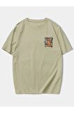 Unisex Today's Struggle Baskılı Oversize T-shirt