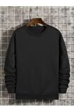 Erkek Basic Bisiklet Yaka 3 İplik Şardonsuz Sweatshirt